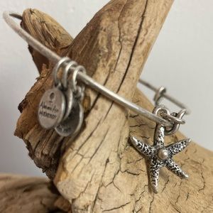 Alex and Ani sterling silver bracelet with starfish charm